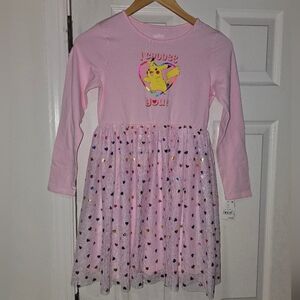 Girls pokemon pink sparkle dress